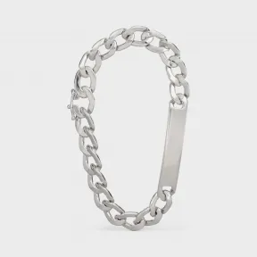 思琳/Celine 男士 CELINE Heritage 标准纯银Gourmette手镯 46R636SIL.36SI