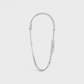 思琳/Celine 男士 纯银Celine Charms Gourmette手镯 - 银色 46T936SIL.36SI