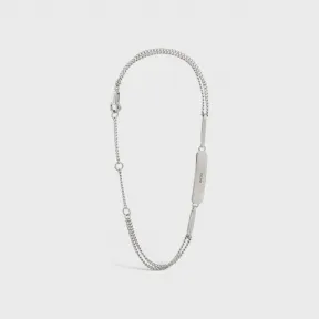 思琳/Celine Celine Charms Gourmette 铑银色饰面银质手镯 46T936SIL.36SI.TU