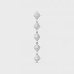 思琳/Celine Celine Stud 铑银色饰面银质长款耳环 46X886SIL.36SI