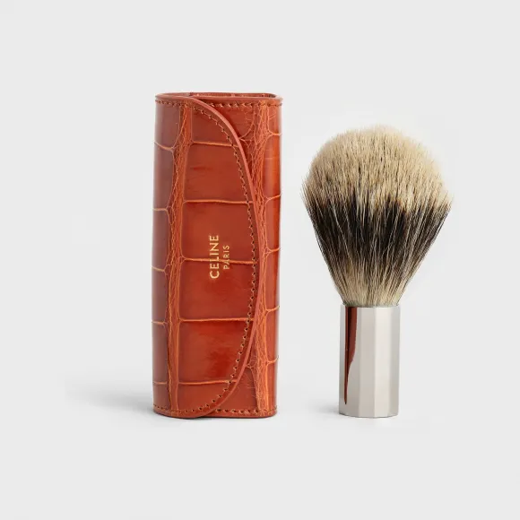 思琳/Celine 男士 鳄鱼皮革黄铜修面刷 4M0164AB4.04LU