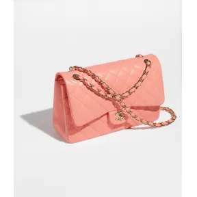 香奈儿/Chanel 羊皮革与金色金属 - 淡橘, 大号经典手袋 — 精品 香奈儿 A58600Y04059NL302