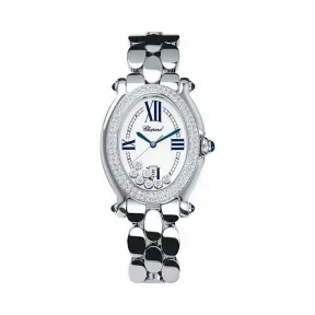 萧邦/Chopard Happy Diamonds系列 石英机芯 18k白金-不锈钢 女表 278419-2001
