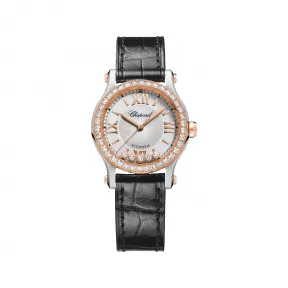 萧邦/Chopard Happy Diamonds系列 自动机械机芯 18k玫瑰金/精钢镶钻 女表 278573-6003