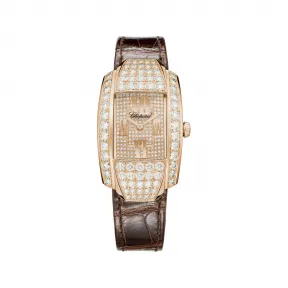 萧邦/Chopard La Strada系列 石英机芯 18K玫瑰金 女表 419403-5007