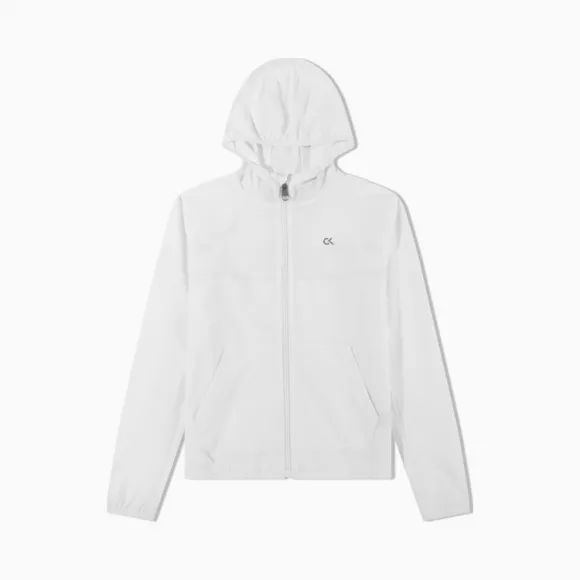 卡尔文·克莱恩/Calvin Klein 女士新款连帽撞色边梭织运动上装 4WS9O517-休闲运动系列