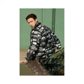 卡尔文·克莱恩/Calvin Klein 张艺兴同款男士新款立领保暖两面穿羽绒服外套J313559-牛仔休闲系列