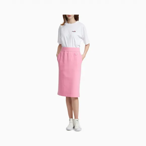 Calvin Klein 女装 针织休闲半身裙 W94052107C-Ckck