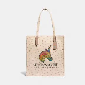 蔻驰/Coach Tote系列 女士 彩虹经典标志独角兽托特包 716-L38