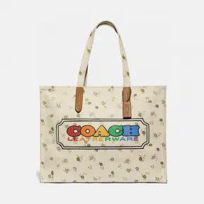 蔻驰/Coach Tote系列 女士 彩虹COACH徽章托特包 717-L38