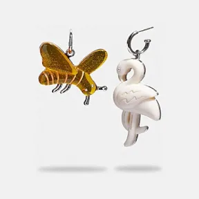 蔻驰/Coach 火烈鸟和蜜蜂混搭耳环 C9487-L38