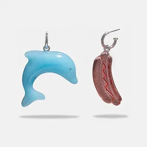 蔻驰/Coach 热狗和海豚混搭耳环 C9488-L38