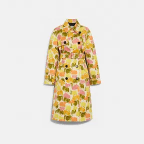 蔻驰/Coach 彩色 花卉斜纹布风衣 CF056-L38-S