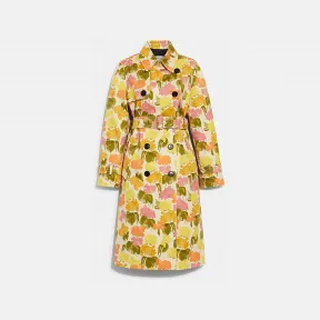 蔻驰/Coach 彩色 花卉斜纹布风衣 CF056-L38
