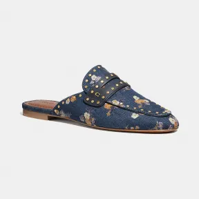 蔻驰/Coach 丹宁布涂漆花结Faye乐福鞋 G3722 DEN