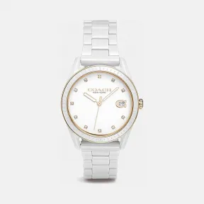 蔻驰/Coach PRESTON运动手表，36MM W1595 WHT