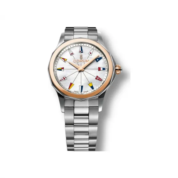 昆仑/Corum 32MM 精钢和玫瑰金表圈 石英机芯 020-100-24-V200-PN12