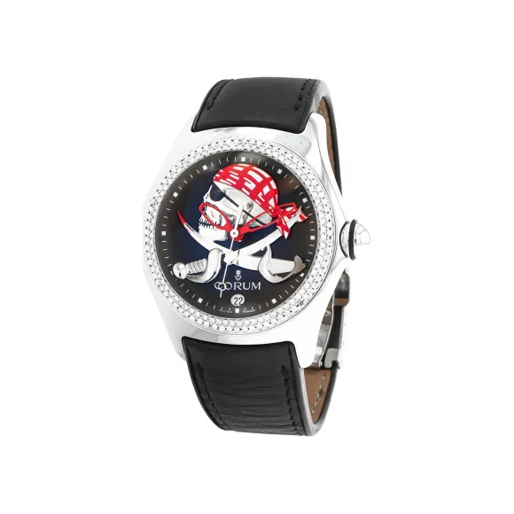 昆仑/Corum 45MM 钢带 2 排钻石表圈 自动机械机芯 082-157-49-F701-PIRR