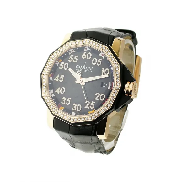 昆仑/Corum 40MM 玫瑰金镶钻表圈 自动机械机芯 082-954-85-0081-PN33