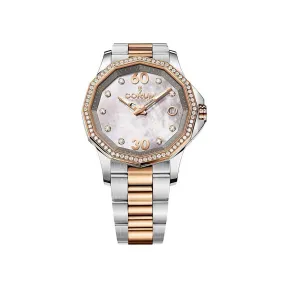 昆仑/Corum 38MM 精钢和玫瑰金表壳搭配钻石表圈 自动机械机芯 082-101-29-V200-PK10