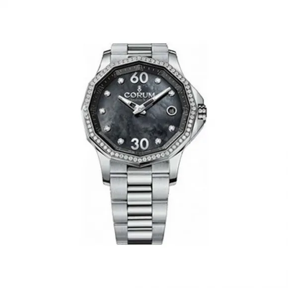 昆仑/Corum 38MM 精钢配钻石表圈 自动机械机芯 082-101-47-V200-PN11