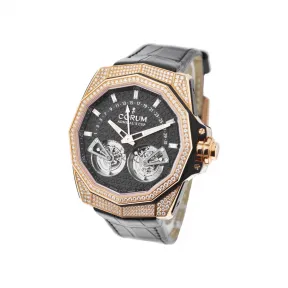 昆仑/Corum 45MM 玫瑰金镶钻表圈 Mechanical 108-109-85-0F01-AN91