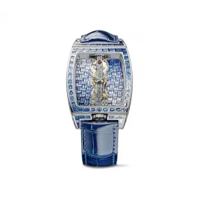 昆仑/Corum 35x51.2MM 白金表壳搭配蓝色蓝宝石表圈 手动机械机芯 113-273-69-0F03-GR43G