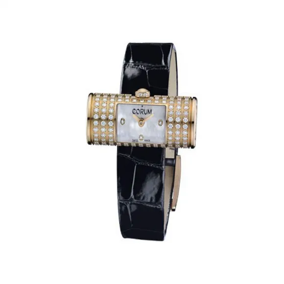 昆仑/Corum 30 x 14.5MM 18KT 玫瑰金镶钻表壳 石英机芯 137-801-85-0081-PN01