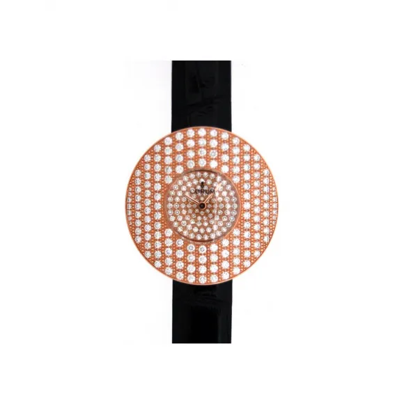 昆仑/Corum 34MM 18KT 玫瑰金镶钻表壳 石英机芯 237-101-85-0081-GD34