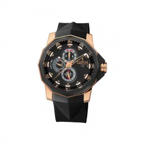 昆仑/Corum 48MM 玫瑰金黑色橡胶表圈 自动机械机芯 277-931-91-0371-AN62