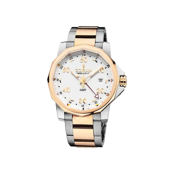 昆仑/Corum 44MM 精钢搭配玫瑰金表圈 自动机械机芯 383-330-24-V705-AA12