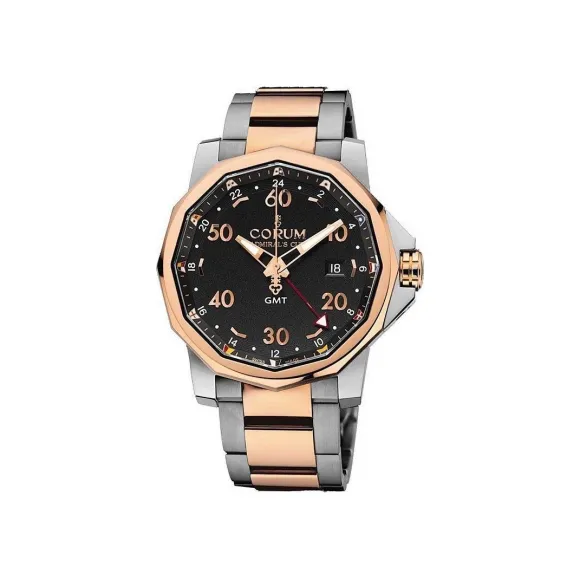 昆仑/Corum 44MM 精钢搭配玫瑰金表圈 自动机械机芯 383-330-24-V705-AN12