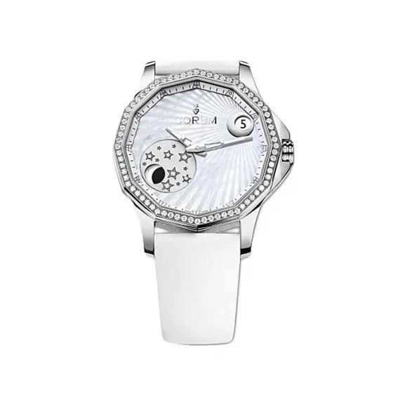 昆仑/Corum 38MM 不锈钢镶钻表圈 自动机械机芯 384-101-47-0F49-AA01