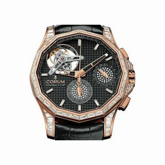 昆仑/Corum 47MM 玫瑰金配长方形钻石表圈 自动机械机芯 398-569-85-0001-AN19