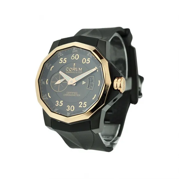 昆仑/Corum 48MM 黑色钛金属配玫瑰金表圈 自动机械机芯 947-951-86-0371-AK34