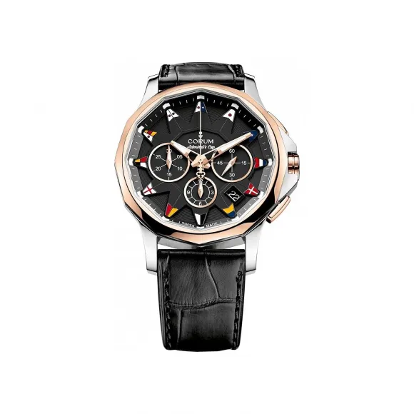 昆仑/Corum 42MM 精钢搭配玫瑰金表圈 自动机械机芯 984-101-24-0F01-AN12