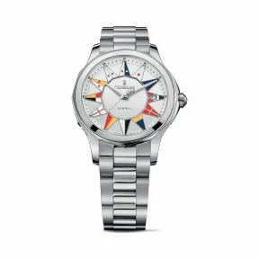 昆仑/Corum 39毫米金桥圆形腕表 系列 18kt白金，双防反射蓝宝石水晶，蓝宝石底盖，76颗VVS / H /全切工钻石，1.51 ct 手动机械机芯 A082-03184–082.200.20-V200BL12