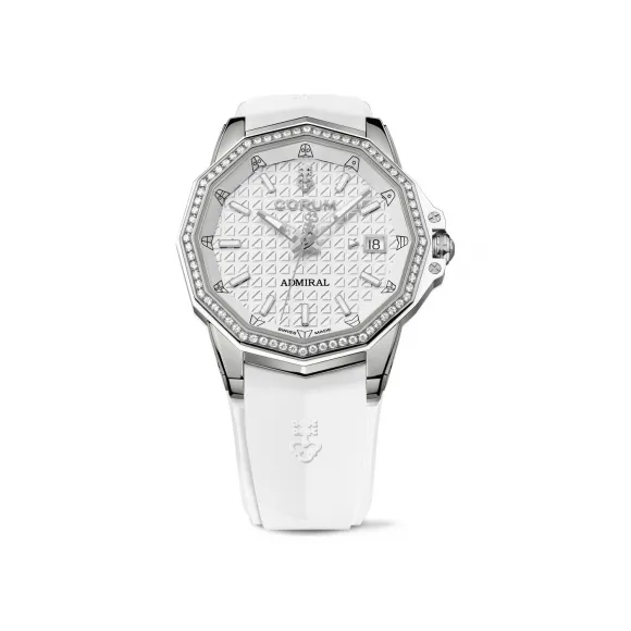 昆仑/Corum Heritage Eleganza 系列 925银，双层防反射蓝宝石水晶，蓝宝石底盖，27颗紫色坦桑石，9.87克拉 自动机械机芯 A082-03922