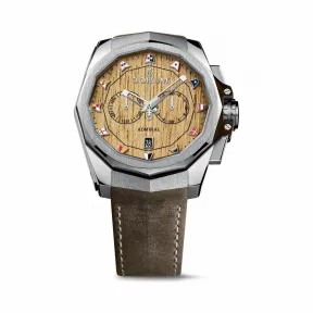 昆仑/Corum 海军上将Legend 42计时表 系列 精钢，5N 18kt玫瑰金表圈和表冠，双层防反射蓝宝石水晶，蓝宝石底盖 自动机械机芯 A116-03574