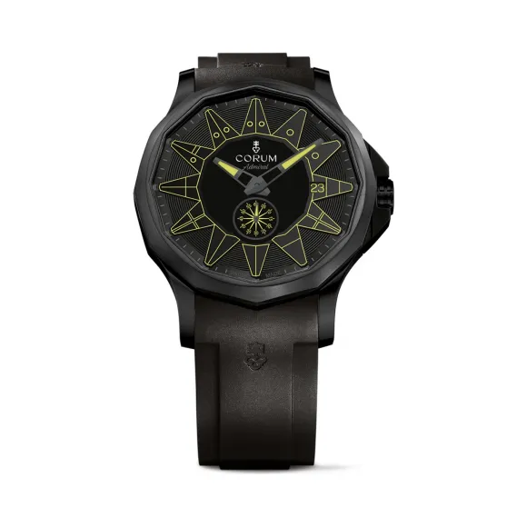 昆仑/Corum Admiral 海军上将系列 不锈钢 黑色 PVD 涂层处理 自动机械机芯 42 mm A395-04008-395.111.98-F371-BJ12