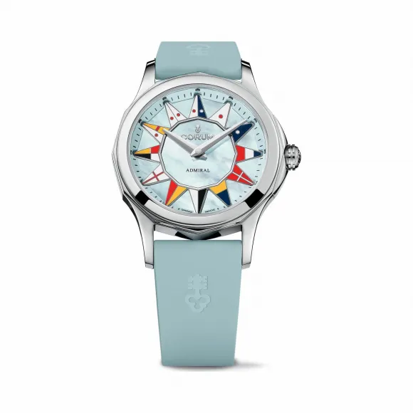 昆仑/Corum 海军上将Legend 32腕表 系列 不锈钢，5N 18Kt玫瑰金表圈和表冠，双面防眩水晶玻璃表镜，水晶玻璃表背 自动机械机芯 A400-03172–400.100.20-0381BC12