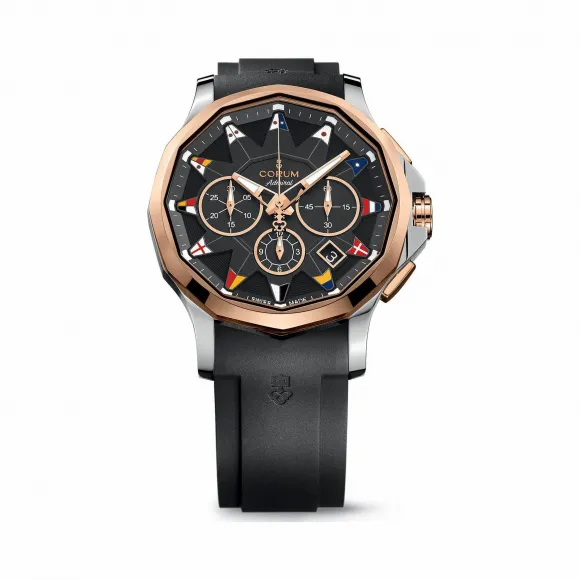 昆仑/Corum 金桥女表 系列 18Kt白金，开放式背盖，双面防眩水晶玻璃表镜，镶90颗VVS净度/D至G色/双翻钻，0.68克拉 手动机械机芯 A984-03157–984.101.24-F371AN12