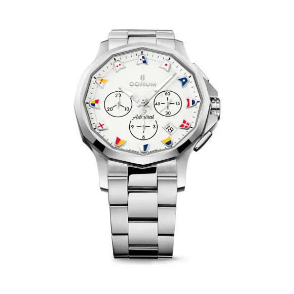 昆仑/Corum Admiral 海军上将系列 不锈钢 双面防眩水晶玻璃表镜 水晶玻璃表底盖 自动机械机芯 42 mm A984-04251-984.111.20-V705-AA42