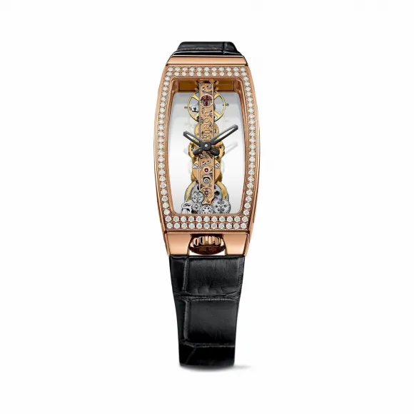 昆仑/Corum 钱币腕表 系列 3N 18Kt黄金，表冠镶1颗VS净度/G至H色钻石（0.17克拉），双面防眩水晶玻璃表镜，3N 22Kt黄金“双鹰”钱币表背 自动机械机芯 B113-00824–113.102.85-00010000