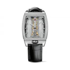 昆仑/Corum Golden Bridge 金桥系列 18kt 白金 180颗圆钻 1.10 克拉 手动机械机芯 34.00 x 51.00 mm B113-01619-113.167.69-0001-GL10G
