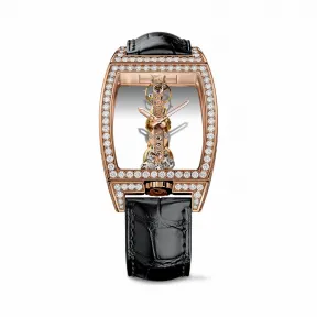 昆仑/Corum 金桥系列 系列 5N 18Kt玫瑰金，双面防眩水晶玻璃表镜，水晶玻璃表背，镶84颗VVS净度/F至G色/双翻钻，2.58克拉 手动机械机芯 B113-02960–113.300.85-OF01000R