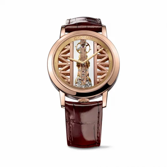 昆仑/Corum 海军上将Legend 42计时表 系列 不锈钢，5N 18Kt玫瑰金表圈和表冠，双面防眩水晶玻璃表镜，水晶玻璃表背 自动机械机芯 B113-03010–113.900.55-0F02GG55R