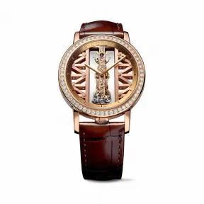 昆仑/Corum 39毫米金桥圆形腕表 系列 18Kt白金，双面防眩水晶玻璃表镜，水晶玻璃表背，镶76颗VVS净度/H色/双翻钻，1.51克拉 手动机械机芯 B113-03058–113.900.85-OF02GG55R