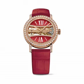 昆仑/Corum 39毫米金桥圆形腕表 系列 5N 18Kt玫瑰金，双面防眩水晶玻璃表镜，水晶玻璃表背，镶76颗VVS净度/H色/双翻钻，1.51克拉 手动机械机芯 B113-03277–113.000.85-0F06RD91R