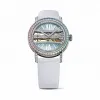 昆仑/Corum 43毫米金桥圆形陀飞轮腕表 系列 5N 18Kt玫瑰金，水晶玻璃表壳中层，双面防眩水晶玻璃表镜，水晶玻璃表背，镶68颗长方多色蓝宝石，4.50克拉，15颗长方橄榄石，0.99克拉，8颗长方沙弗莱石，1.04克拉，5颗长方红宝石，0.65克拉 手动机械机芯 B113-03404–113.001.69-0F09DB91G